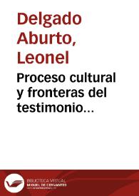 Proceso cultural y fronteras del testimonio nicaragüense