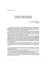 Cuarenta sonetos manuscritos de Francisco Manuel de Melo