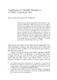 Tragedia para reír: Grimaldi, Shakespeare y 'El Caliche o la parodia de Otelo'