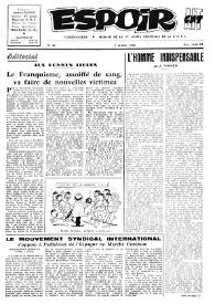 Espoir : Organe de la VIª Union régionale de la C.N.T.F. Num. 40, 7 octobre 1962