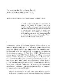 De la recepción del realismo francés en las letras españolas (1857-1874)