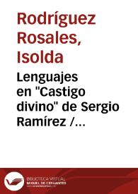 Lenguajes en 'Castigo divino' de Sergio Ramírez