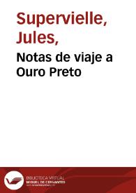 Notas de viaje a Ouro Preto