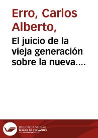 El juicio de la vieja generación sobre la nueva. Acotaciones a un pensamiento de Scheler