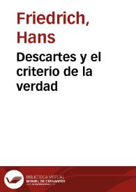 Descartes y el criterio de la verdad