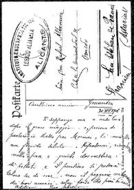 Tarjeta postal de Arturo a Rafael Altamira. Gmunden (Austria), 30 de julio de 1908