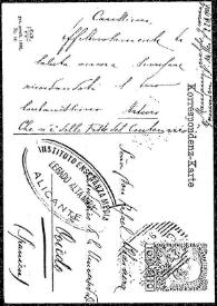 Tarjeta postal de Arturo a Rafael Altamira. Gmunden (Austria), 22 de septiembre de 1908