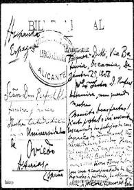 Tarjeta postal de Alberto Osório de Castro a Rafael Altamira. Timor, 25 de diciembre de 1908