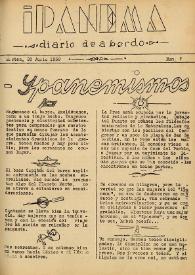 Ipanema : diario de a bordo. Núm. 7, 20 de junio de 1939