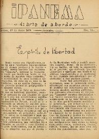 Ipanema : diario de a bordo. Núm. 14, 27 de junio de 1939