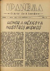 Ipanema : diario de a bordo. Núm. 19, 1 de julio de 1939