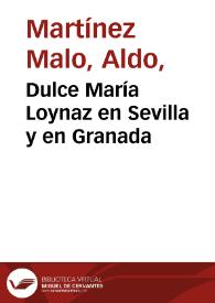 Dulce María Loynaz en Sevilla y en Granada