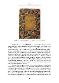 Ediciones de La Lectura (1913-1930) [Semblanza]