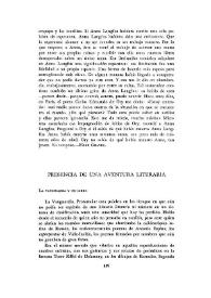 Presencia de una aventura literaria