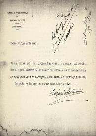 Carta de Rafael Altamira a Antonio Maura. Madrid, 10 de diciembre de 1921