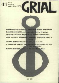 Grial : revista galega de cultura. Núm. 41, 1973