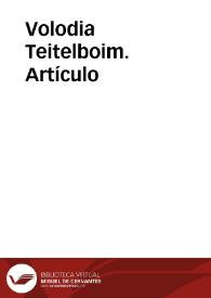 Volodia Teitelboim. Artículo