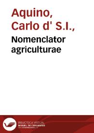 Nomenclator agriculturae
