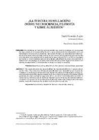 ¿La tercera humillación? (Sobre neurociencia, filosofía y libre albedrío)