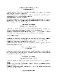 Constitución política de 20 de octubre de 1834