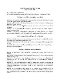 Constitución política de 1 de octubre de 1868