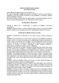 Constitución política de 18 de octubre de 1871