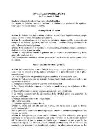 Constitución política de 24 de noviembre de 1945