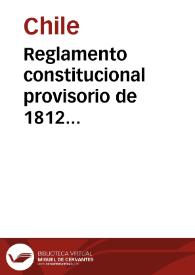 Reglamento constitucional provisorio de 1812 (Sancionado el 26 de octubre de 1812)