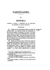 Memoria histórica, política y económica de esta provincia de Misiones de indios guaranís, dispuestas por D. Gonzalo de Doblas ... (Continuará) (IV)...