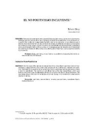 El No positivismo Incluyente