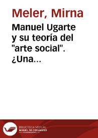 Manuel Ugarte y su teoría del 