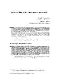 Patologías de la división de poderes