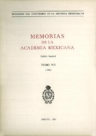 Memorias de la Academia Mexicana de la Lengua. Tomo 7 [1945]