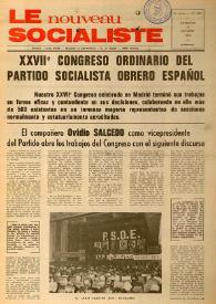 Le Nouveau Socialiste. 5e Année, numéro 104, dimanche 31 octobre 1976