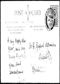 Tarjeta postal de E. A. a Rafael Altamira. Oxford, [1909]