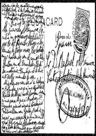 Tarjeta postal de [Francisco de las] Barras a Rafael Altamira. [Nothing Hill (Londres), 1909]