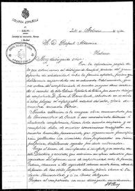 Carta de J.G. Ríos, Presidente de la Colonia Española de Gibara, a Rafael Altamira. Habana, 24 de febrero de 1910

