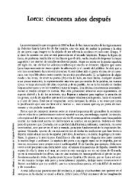 Lorca: cincuenta años después