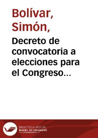 Decreto de convocatoria a elecciones para el Congreso Constituyente, de 1828