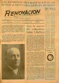 Renovación (México D. F.) : Órgano de la Federación de Juventudes Socialistas de España. Año III, núm. 23, 25 de marzo de 1946