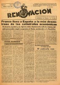 Renovación (Toulouse) : Boletín de Información de la Federación de Juventudes Socialistas de España. Núm. 75, 19 de enero de 1946 [sic]