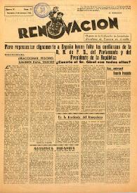 Renovación (Toulouse) : Boletín de Información de la Federación de Juventudes Socialistas de España. Núm. 77, 2 de febrero de 1946 [sic]