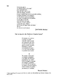 En la muerte de Federico García Lorca