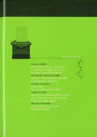 Campo de Agramante: revista de literatura. Núm. 7 (primavera-verano 2007). Notas de lectura