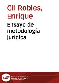 Ensayo de metodología jurídica