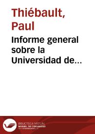 Informe general sobre la Universidad de Salamanca