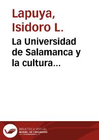 La Universidad de Salamanca y la cultura española en el siglo XIII : conferencia inaugural, (primera de las de lengua castellana) pronunciada en la Sorbonne el 8 de diciembre de 1897