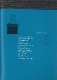 Campo de Agramante: revista de literatura. Núm. 9 (primavera-verano 2008). Notas de lectura
