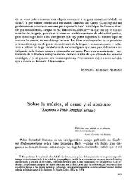 Sobre la música, el deseo y el absoluto (Respuesta a Pablo Sorozábal Serrano)