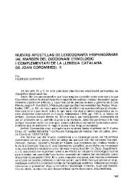 Nuevas apostillas de lexicografía hispanoárabe (al margen del 